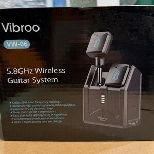 Vibroo 5.8Ghz Wireless Guitar System, Charging Case Included,